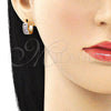 Argolla Huggie 02.210.0657.3.15 Oro Laminado, Diseño de Baguette, con Amatista Zirconia Cubica, Pulido, Tono Dorado
