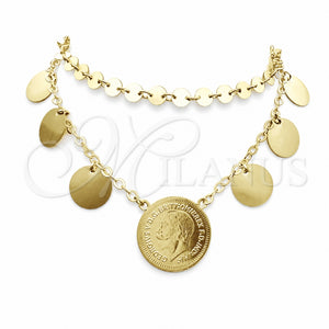 Gargantilla Elegante 04.331.0001.18 Oro Laminado, Pulido, Tono Dorado (06 MM Thickness, 18 Inches Length)