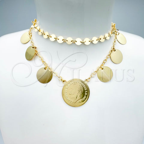 Gargantilla Elegante 04.331.0001.18 Oro Laminado, Pulido, Tono Dorado (06 MM Thickness, 18 Inches Length)