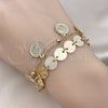 Pulsera de Dije 03.331.0211.08 Oro Laminado, Pulido, Tono Dorado (02 MM Thickness, 8 Inches Length)