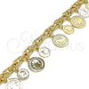 Pulsera de Dije 03.331.0212.08 Oro Laminado, Pulido, Tono Dorado (Grosor 06 MM, 8 Pulgadas de Largo)
