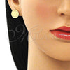Arete Dormilona 02.331.0053 Oro Laminado, Pulido, Tono Dorado