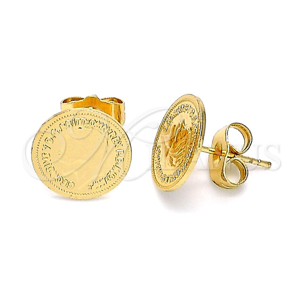 Arete Dormilona 02.331.0053 Oro Laminado, Pulido, Tono Dorado