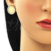 Arete Dormilona 02.331.0054 Oro Laminado, con Blanca Cristal, Pulido, Tono Dorado