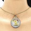 Dije Religioso 05.253.0161 Oro Laminado, Diamantado, Tres Tonos