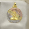 Dije Religioso 05.253.0161 Oro Laminado, Diamantado, Tres Tonos