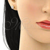 Arete Dormilona 02.213.0358 Oro Laminado, con Rosado Zirconia Cubica, Pulido, Tono Dorado
