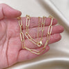 Gargantilla Basica 04.63.1394.16 Oro Laminado, Diseño de Paperclip, Pulido, Tono Dorado (Thickness, 16 Inches Length)