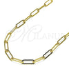 Gargantilla Basica 04.63.1394.16 Oro Laminado, Diseño de Paperclip, Pulido, Tono Dorado (Thickness, 16 Inches Length)