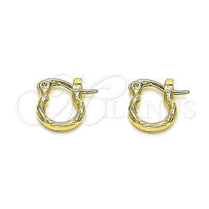 Argolla Pequeña 02.96.0080.10 Oro Laminado, Diamantado, Tono Dorado