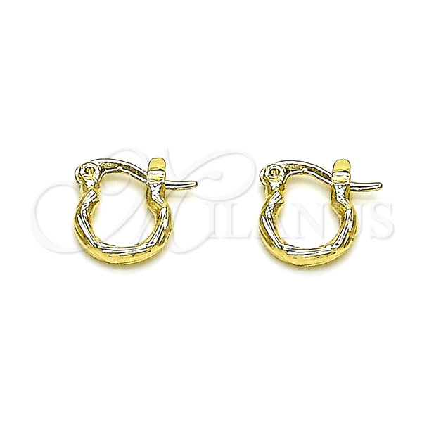 Argolla Pequeña 02.96.0080.10 Oro Laminado, Diamantado, Tono Dorado