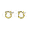 Argolla Pequeña 02.96.0080.10 Oro Laminado, Diamantado, Tono Dorado