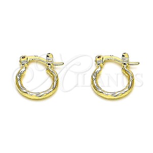 Argolla Pequeña 02.96.0080.12 Oro Laminado, Diamantado, Tono Dorado