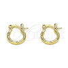 Argolla Pequeña 02.96.0080.12 Oro Laminado, Diamantado, Tono Dorado
