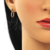 Argolla Pequeña 02.96.0080.2.12 Oro Laminado, Diamantado, Tres Tonos