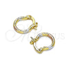 Argolla Pequeña 02.96.0080.2.12 Oro Laminado, Diamantado, Tres Tonos