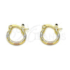 Argolla Pequeña 02.96.0080.2.12 Oro Laminado, Diamantado, Tres Tonos