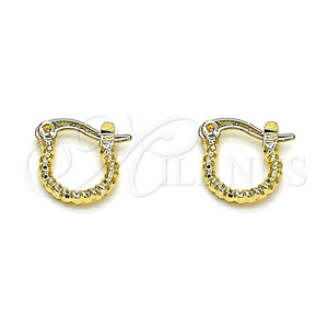 Argolla Pequeña 02.96.0083.10 Oro Laminado, Diamantado, Tono Dorado