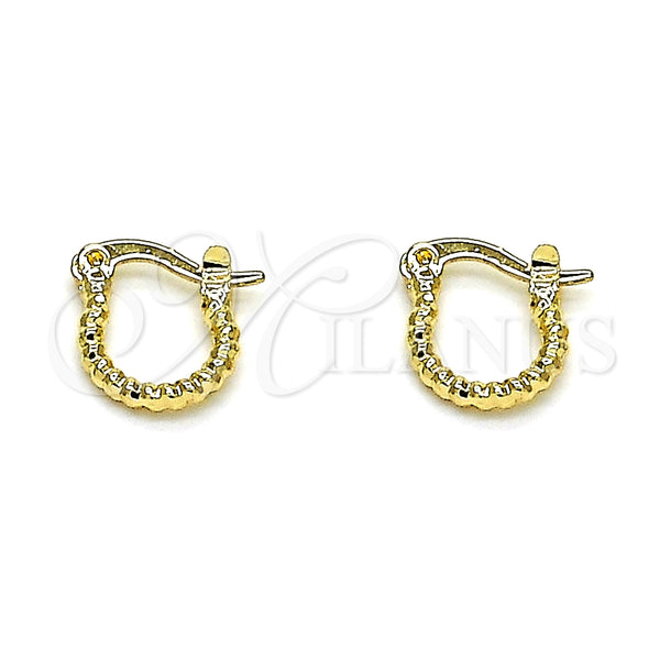 Argolla Pequeña 02.96.0083.10 Oro Laminado, Diamantado, Tono Dorado