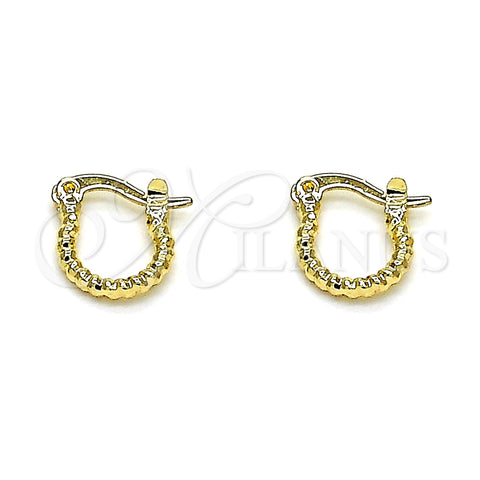 Argolla Pequeña 02.96.0083.10 Oro Laminado, Diamantado, Tono Dorado