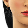 Argolla Pequeña 02.96.0083.12 Oro Laminado, Diamantado, Tono Dorado