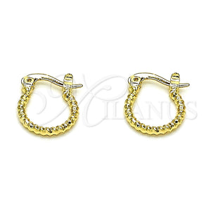 Argolla Pequeña 02.96.0083.12 Oro Laminado, Diamantado, Tono Dorado