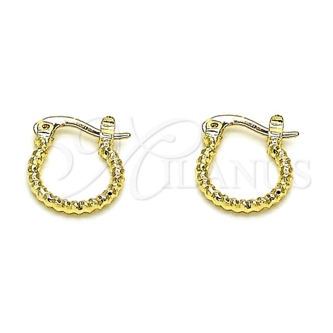 Argolla Pequeña 02.96.0083.12 Oro Laminado, Diamantado, Tono Dorado