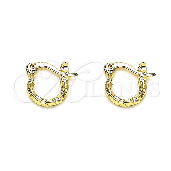 Argolla Pequeña 02.96.0087.10 Oro Laminado, Diamantado, Tono Dorado