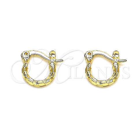 Argolla Pequeña 02.96.0087.10 Oro Laminado, Diamantado, Tono Dorado