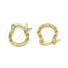 Argolla Pequeña 02.96.0087.12 Oro Laminado, Diamantado, Tono Dorado