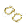 Argolla Pequeña 02.96.0087.12 Oro Laminado, Diamantado, Tono Dorado