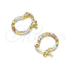 Argolla Pequeña 02.96.0087.2.12 Oro Laminado, Diamantado, Tres Tonos
