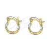 Argolla Pequeña 02.96.0087.2.12 Oro Laminado, Diamantado, Tres Tonos