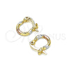Argolla Pequeña 02.96.0088.2.10 Oro Laminado, Diamantado, Tres Tonos
