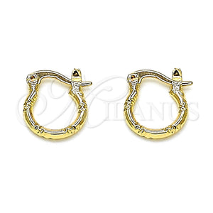 Argolla Pequeña 02.96.0088.12 Oro Laminado, Diamantado, Tono Dorado