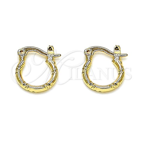 Argolla Pequeña 02.96.0088.12 Oro Laminado, Diamantado, Tono Dorado