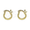 Argolla Pequeña 02.96.0088.12 Oro Laminado, Diamantado, Tono Dorado