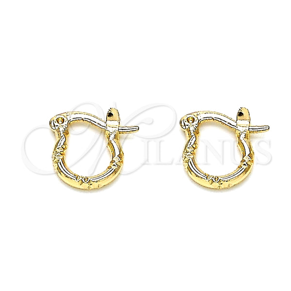 Argolla Pequeña 02.96.0088.10 Oro Laminado, Diamantado, Tono Dorado
