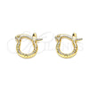 Argolla Pequeña 02.96.0088.10 Oro Laminado, Diamantado, Tono Dorado
