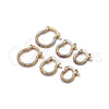 Argolla Pequeña 02.96.0088.10 Oro Laminado, Diamantado, Tono Dorado
