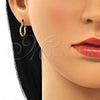 Argolla Pequeña 02.96.0084.12 Oro Laminado, Diamantado, Tono Dorado