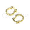 Argolla Pequeña 02.96.0084.12 Oro Laminado, Diamantado, Tono Dorado