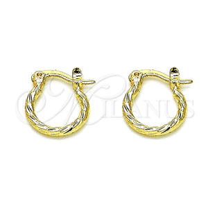 Argolla Pequeña 02.96.0084.12 Oro Laminado, Diamantado, Tono Dorado