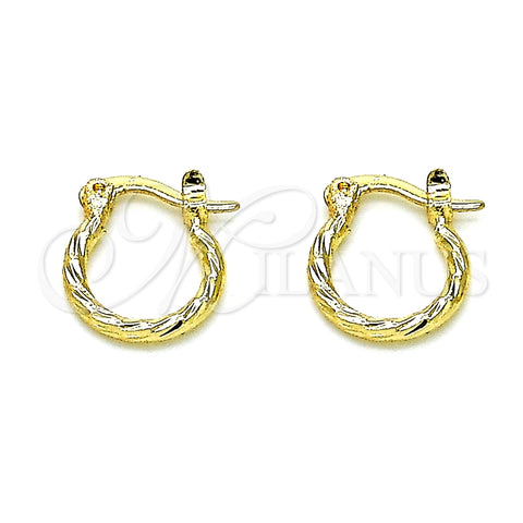 Argolla Pequeña 02.96.0084.12 Oro Laminado, Diamantado, Tono Dorado