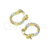 Argolla Pequeña 02.96.0084.2.12 Oro Laminado, Diamantado, Tres Tonos