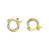 Argolla Pequeña 02.96.0084.2.10 Oro Laminado, Diamantado, Tres Tonos