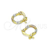 Argolla Pequeña 02.96.0084.2.10 Oro Laminado, Diamantado, Tres Tonos