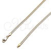 Gargantilla Basica 04.319.0012.24 Oro Laminado, Pulido, Tono Dorado (100 Gauge, Thickness, 24 Inches Length)