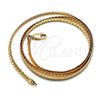 Gargantilla Basica 04.319.0012.24 Oro Laminado, Pulido, Tono Dorado (100 Gauge, Thickness, 24 Inches Length)
