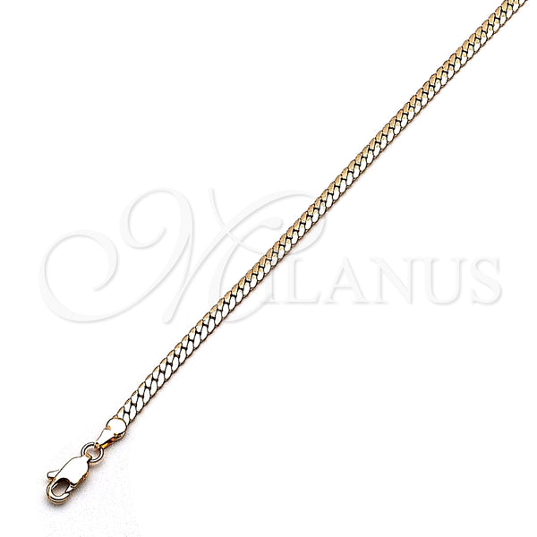 Gargantilla Basica 04.319.0012.24 Oro Laminado, Pulido, Tono Dorado (100 Gauge, Thickness, 24 Inches Length)